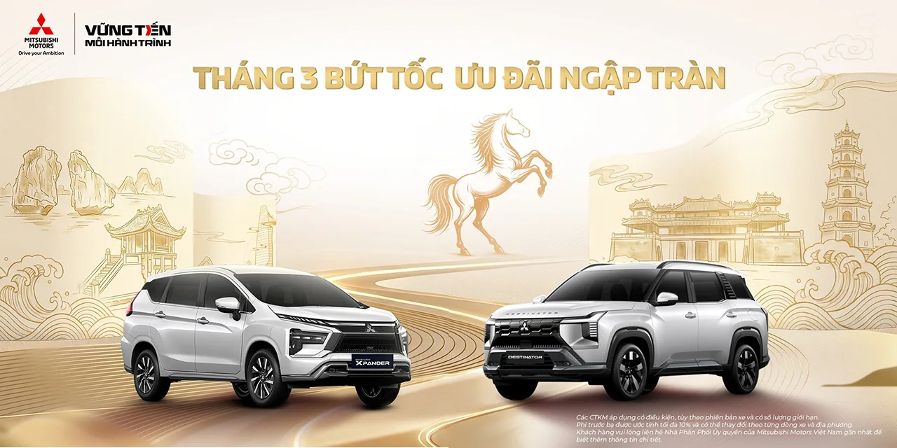 Chương trình mua xe Mitsubishi mới: THÁNG 3 BỨT TỐC - ƯU ĐÃI NGẬP TRÀN